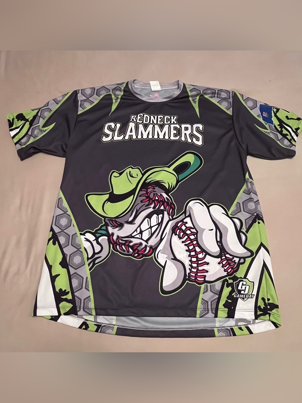 🇨🇦 Redneck Slammers Men's Black & Lime Green Jersey